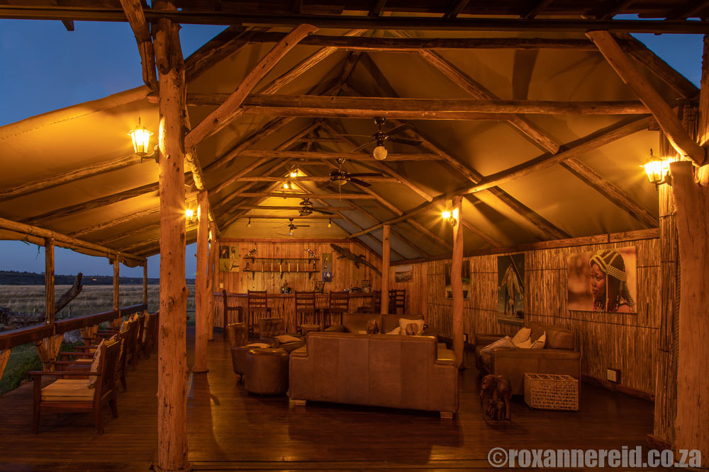Bar and lounge at this Caprivi accommodation, Chobe River Camp