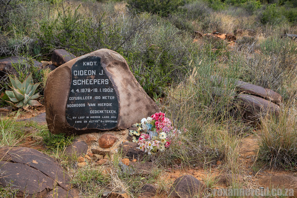 Gideon Scheepers monument on the hiking trail, Camdeboo National Park