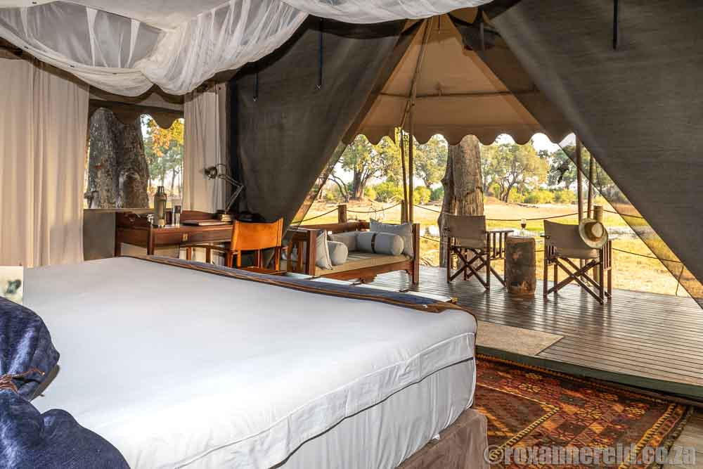 Camping Botswana with a difference: your tent at Duba Explorers Camp