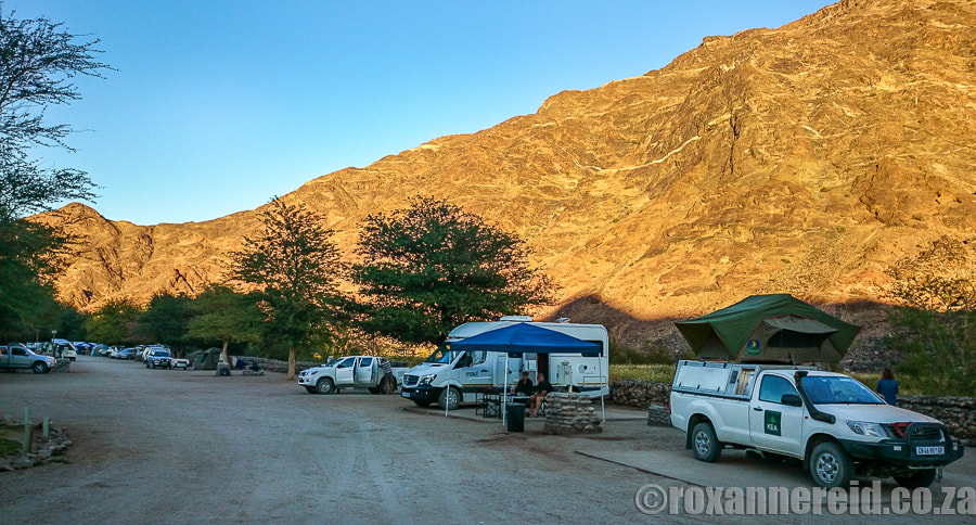 5 campsites in Namibia: Ai-Ais Resort's campsite at the Fish River Canyon, southwest Namibia