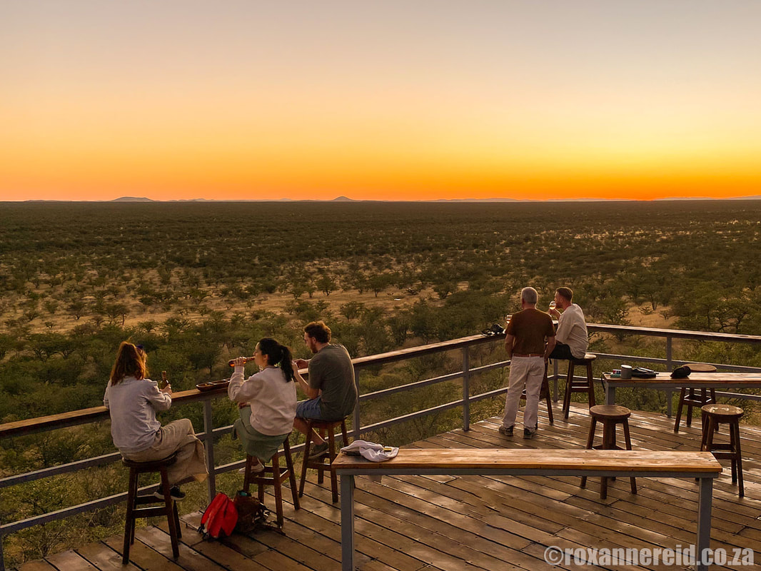Sunset deck at Damara Mopane Lodge, Damaraland, Namibia