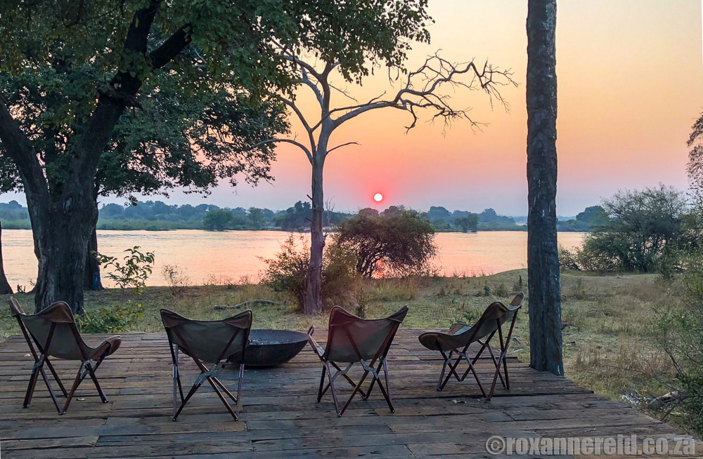 Sunrise over the Zambezi River from Mpala Jena, Victoria Falls, Zimbabwe