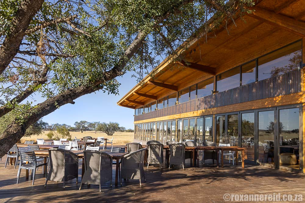 Camping Kalahari: the restaurant deck at Kalahari Anib 