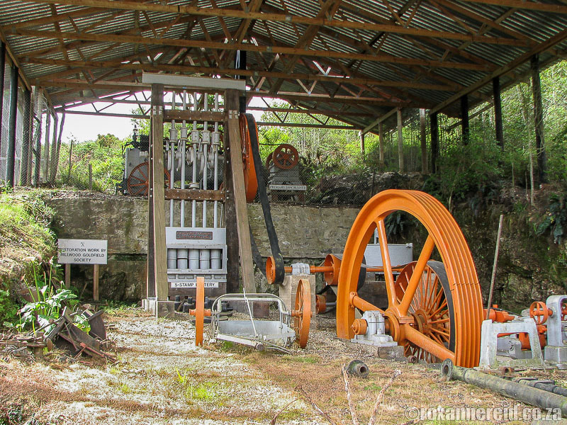 Knysna activities: gold mining walk and old machinery