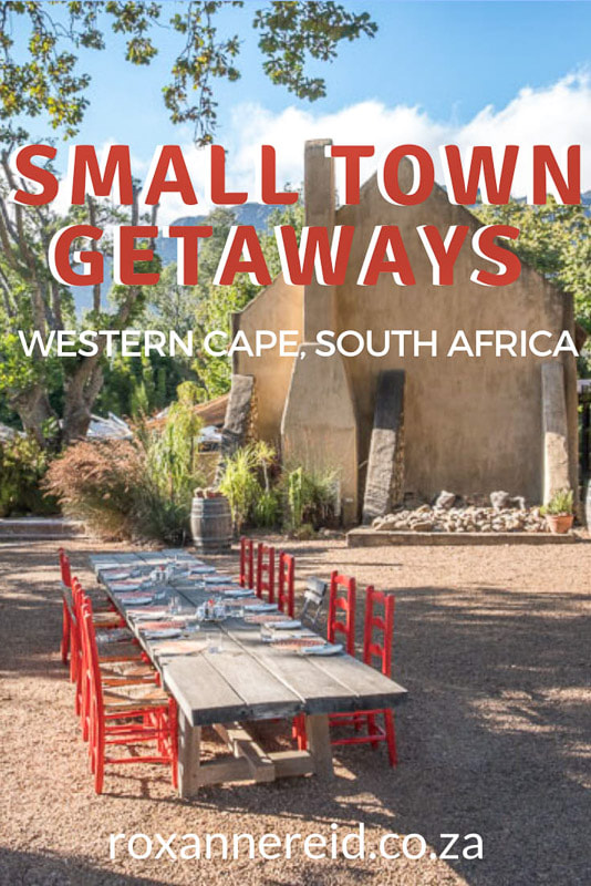 Looking for small towns for weekend getaways from Cape Town? Discover 20 of the best in the Cape Winelands, Garden Route, Karoo, Overberg and West Coast. Find out what makes each small town special and what you can do there. They include Franschhoek, McGregor, Tulbagh, Wilderness, Barrydale, Matjiesfontein, Prince Albert, Greyton, Hermanus, Stanford, Swellendam, Paternoster, Yzerfontein and Riebeek Kasteel and seven more small towns for weekend getaways in the Western Cape.