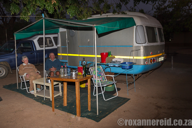 Camping in an ancient caravan at Kruger
