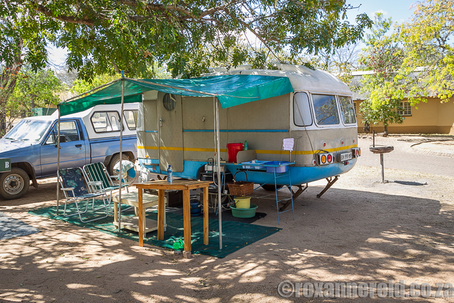Camping in an ancient caravan at Kruger