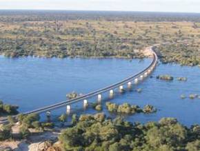 Bridge of the Zambezi River, Sesheke, Zambia