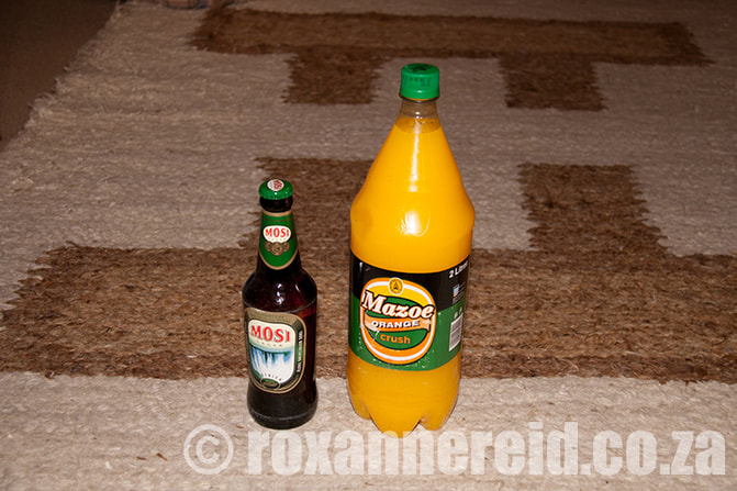 Mosi beer and Mazoe orange juice, Zambia