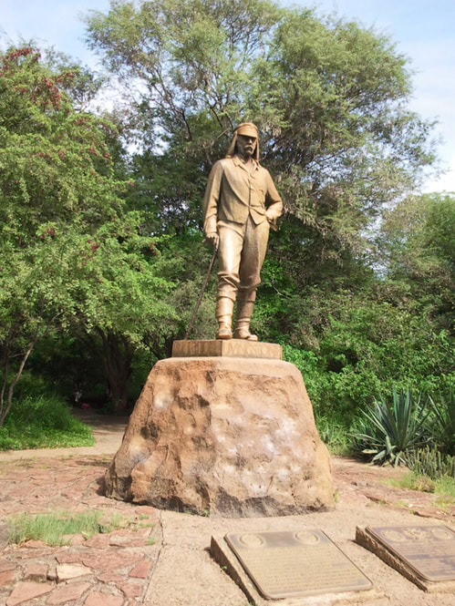 Satute of David Livingstone, Victoria Falls, Zimbabwe