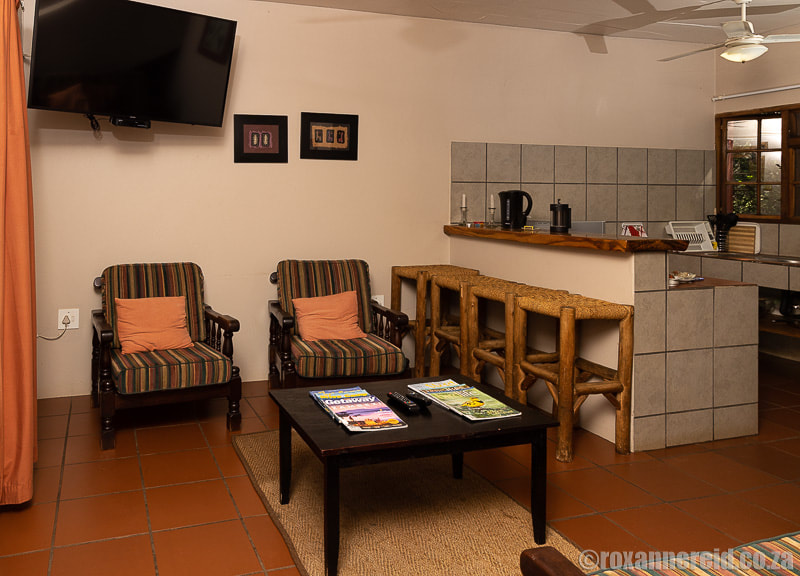 Ndumu River Lodge self-catering accommodation - living area