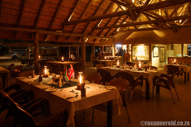 Dining area at Tembe Elephant Park's lodge