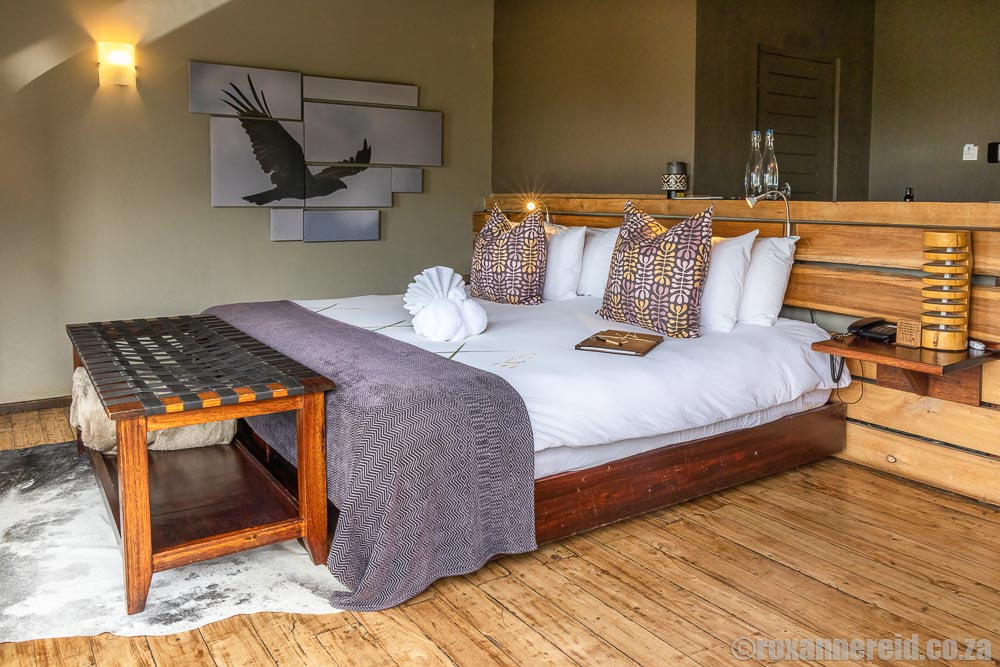 Bedroom at Hluhluwe game reserve accommodation: Rhino Ridge