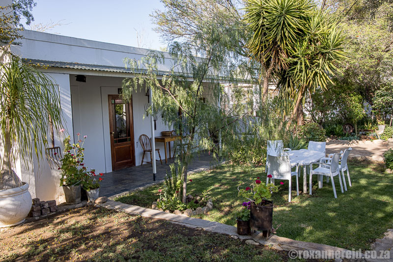 Prince Albert accommodation: Karoo Khaya stoep and garden