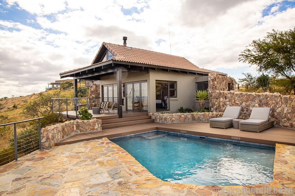 The honeymoon suite's private pool at Zulu Rock
