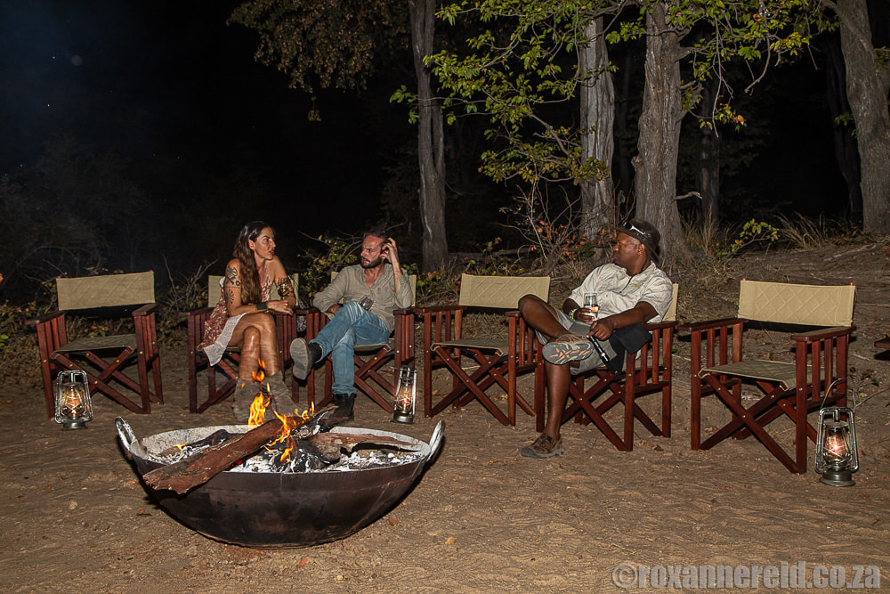 Around the fire, Greater Mana Expedition, Mana Pools Zimbabwe