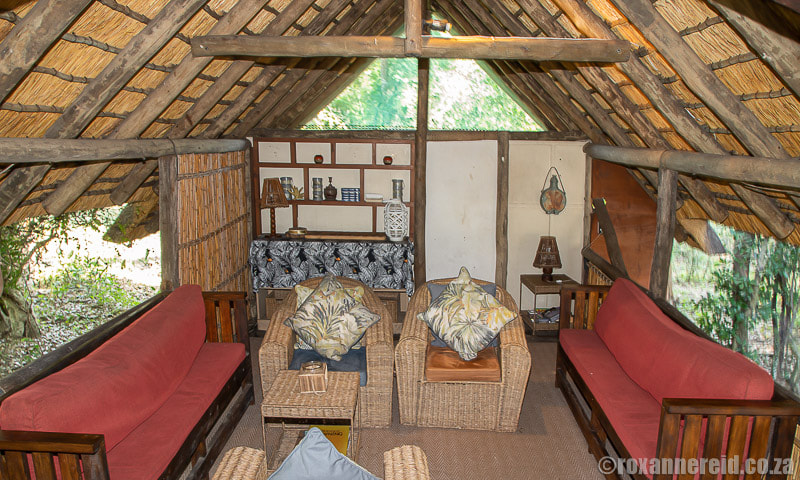 Lounge at Tembe Elephant Park's lodge