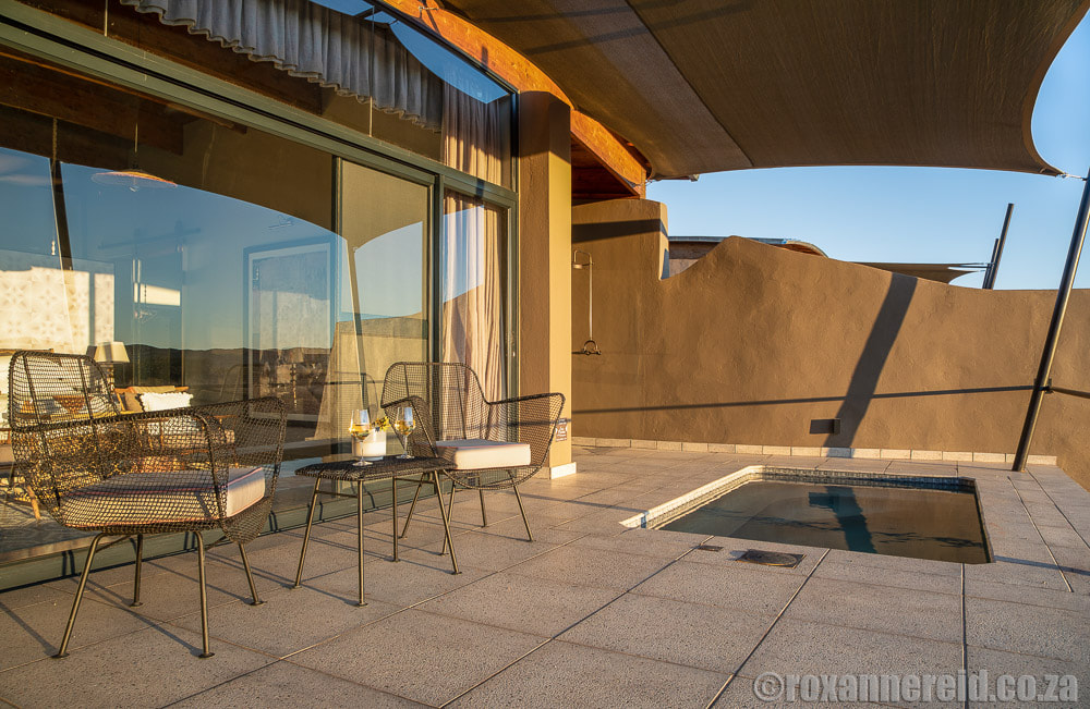 Each suite at the Desert Grace near Solitaire Namibia has a private plunge pool