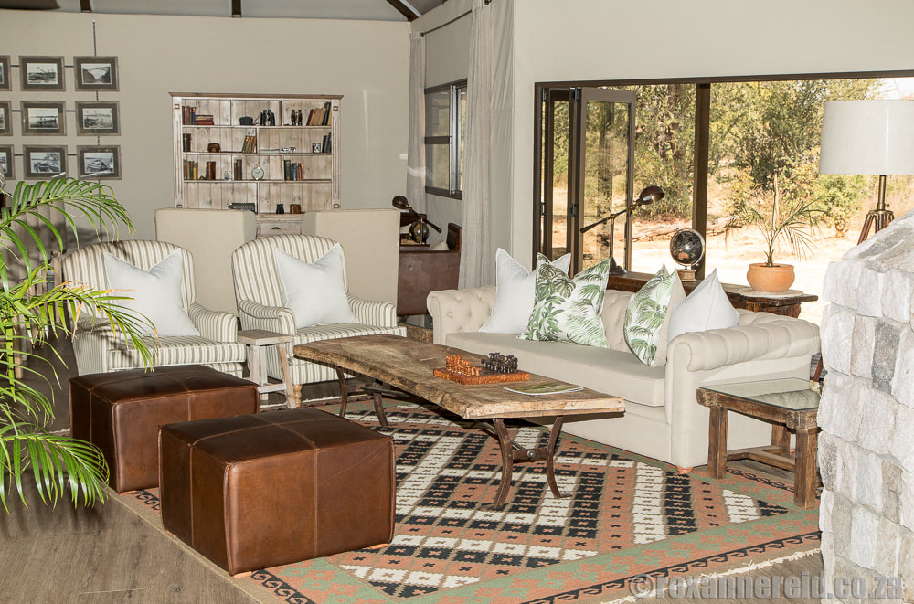 Main lounge, Old Drift Lodge, Victoria Falls, Zimbabwe
