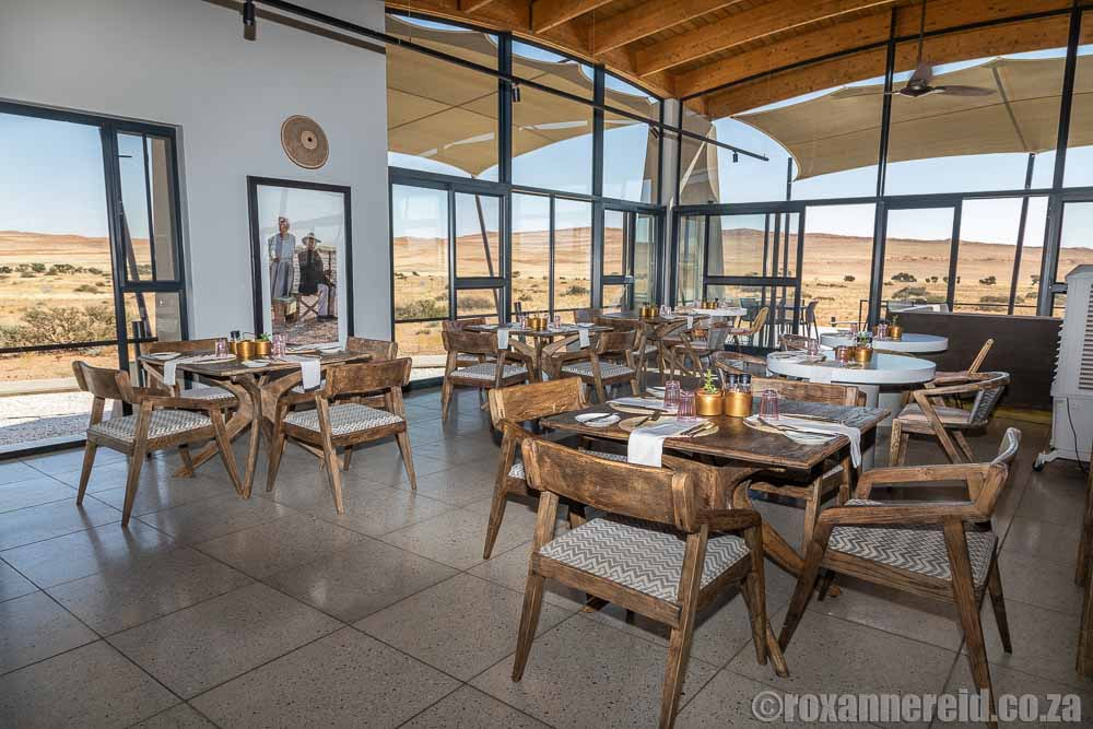 The restaurant at Desert Grace has sweeping views