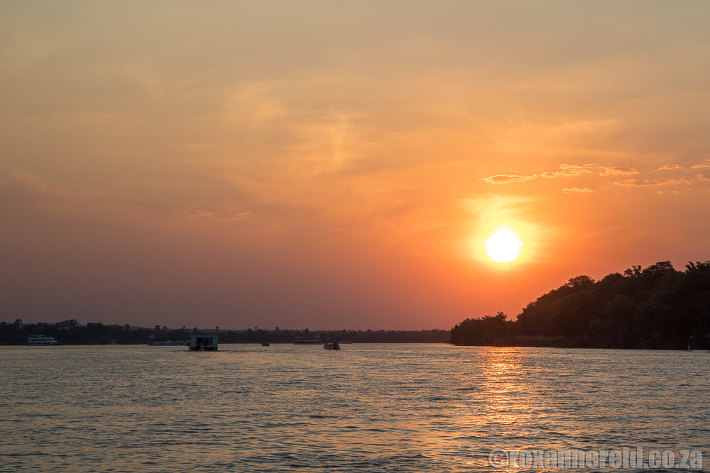 Sunset cruise on the Zambezi with Ilala Lodge's Ra-Ikane