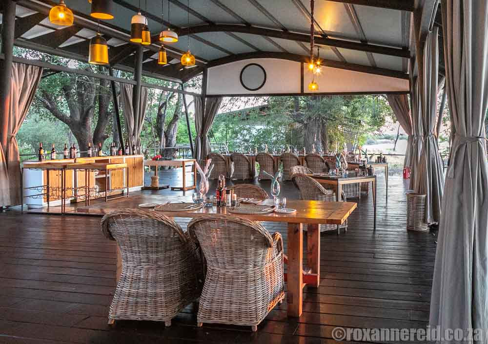 Open-air dining area, Zambezi Mubala Lodge