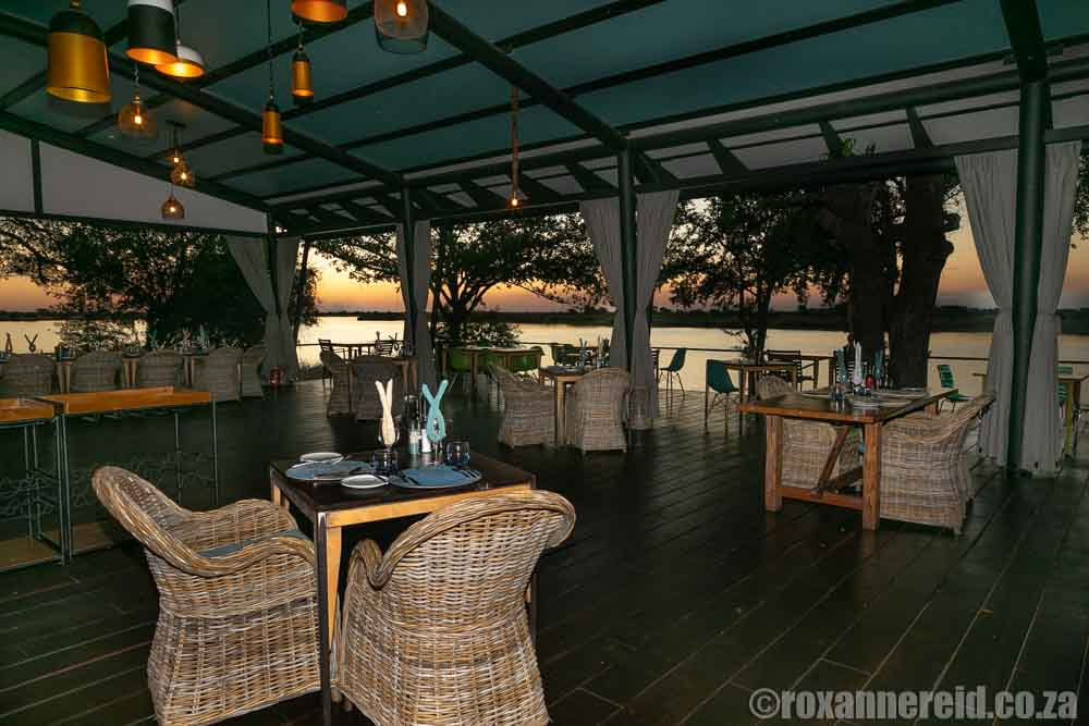 Dining area, Zambezi Mubala Lodge, 40km from Katimo Mulilo in Namibia's Zambezi (Caprivi) region