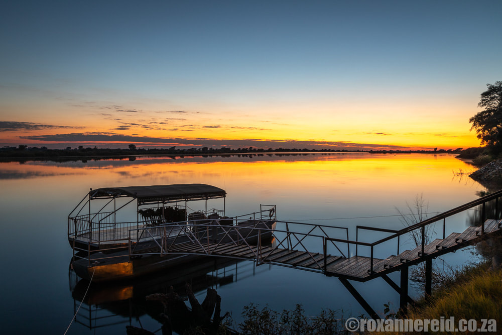 Sunrise on a boat on the Zambezi River
