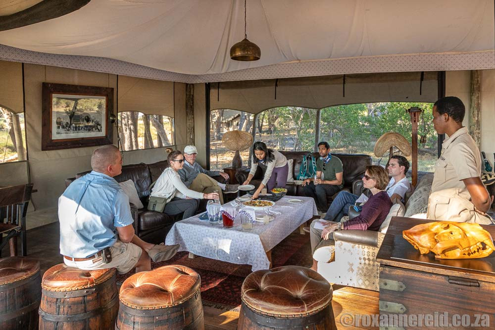 High tea at Duba Explorers Camp on your safari Botswana