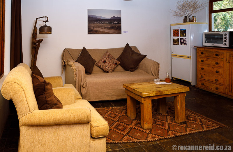 Prince Albert accommodation: living room at Karoo Khaya