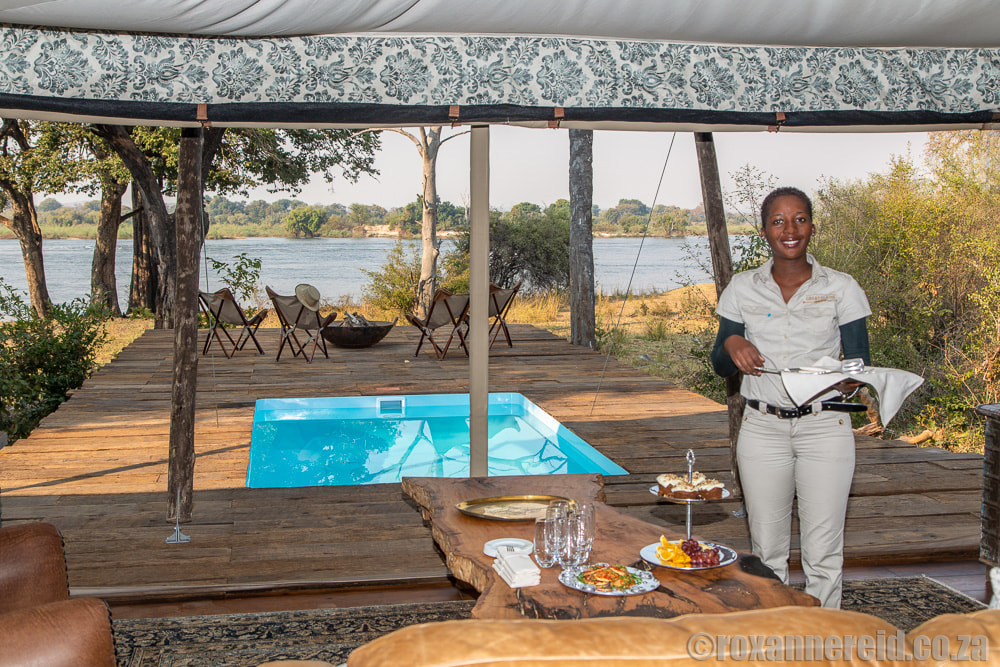 High tea for two at Mpala Jena, one of the lodges in Zimbabwe