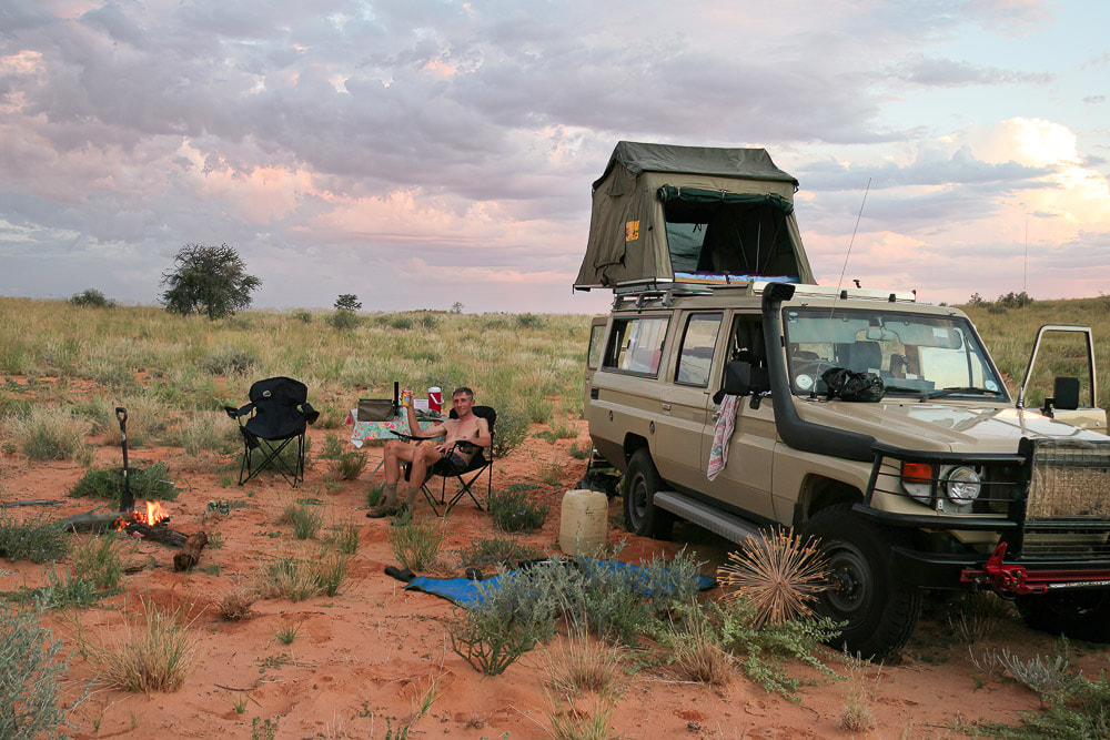 Camping in the wild for Kalahari cheetahs researchers Gus and Margie Mills