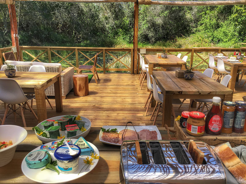 Breakfast at this Knysna forest accommodation