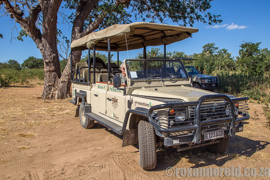Electric vehicle, Chobe Game Lodge, Botswana