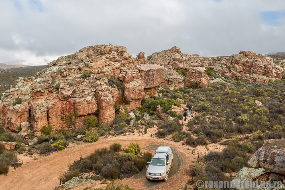 At the San rock paintings in the Cederberg mountains, South Africa