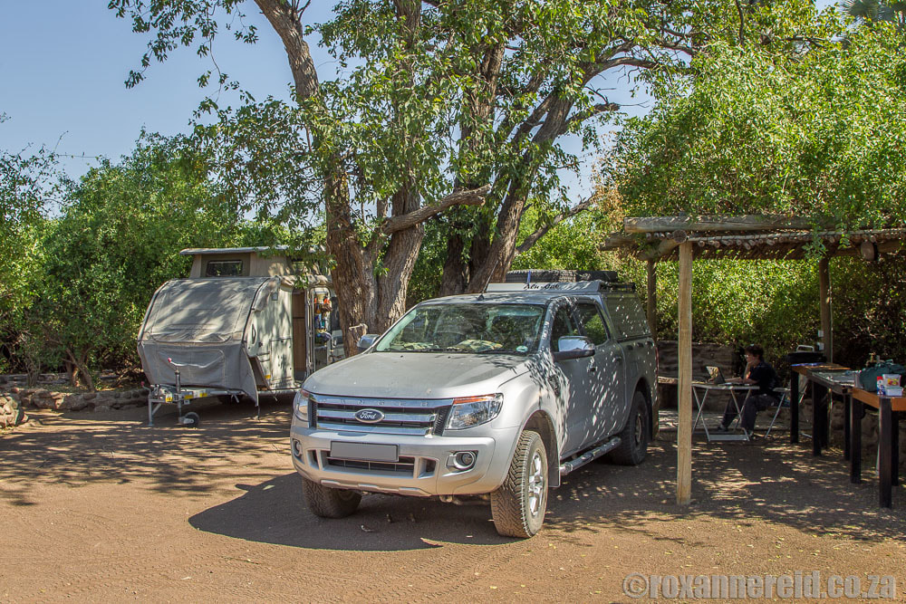 Campsites Namibia: Palmwag campsite near Kamanjab