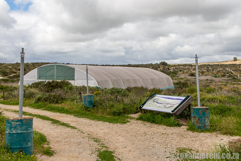 Covered dome over the dig site at the Fossil Park Langebaan