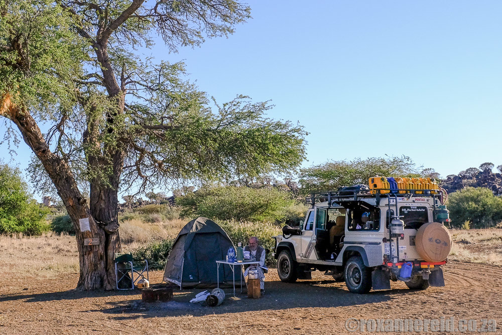 Keetmanshoop accommodation: Mesosaurus Fossil Camp for superb bush camping