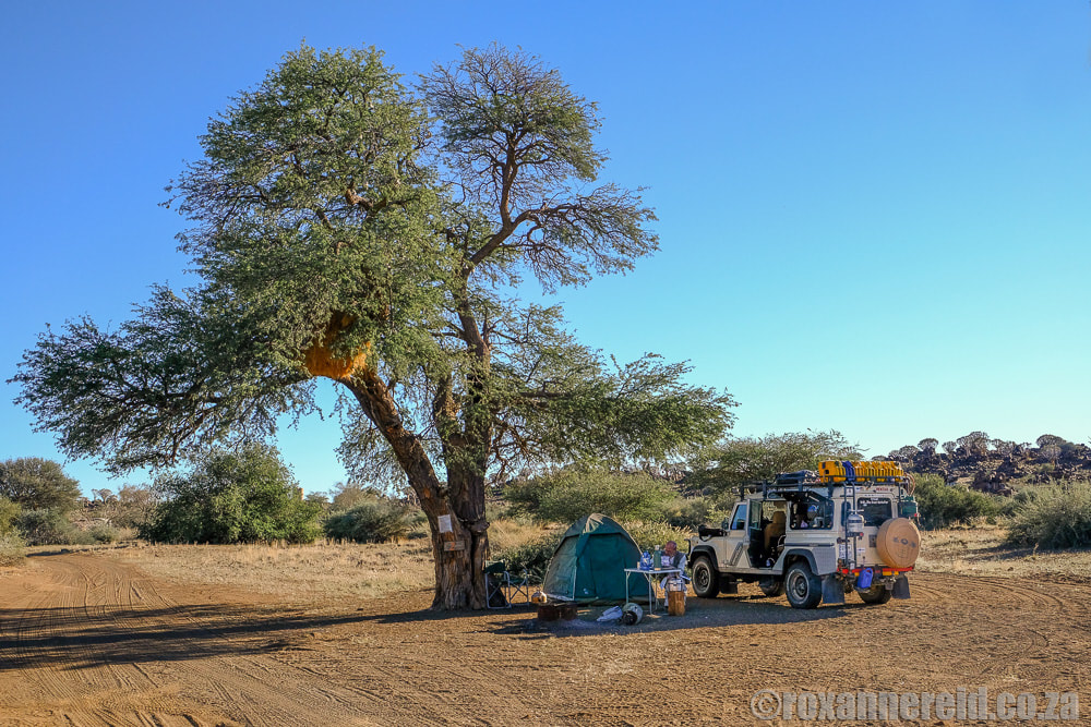 Camping in Namibia: Mesosaurus Fossil Camp near Keetmanshoop
