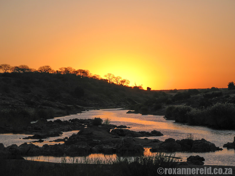 Sunset over the river, Olifants Wilderness Trail, Kruger