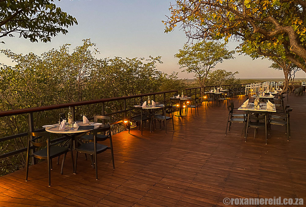 Dining deck at Etosha Safari Lodge