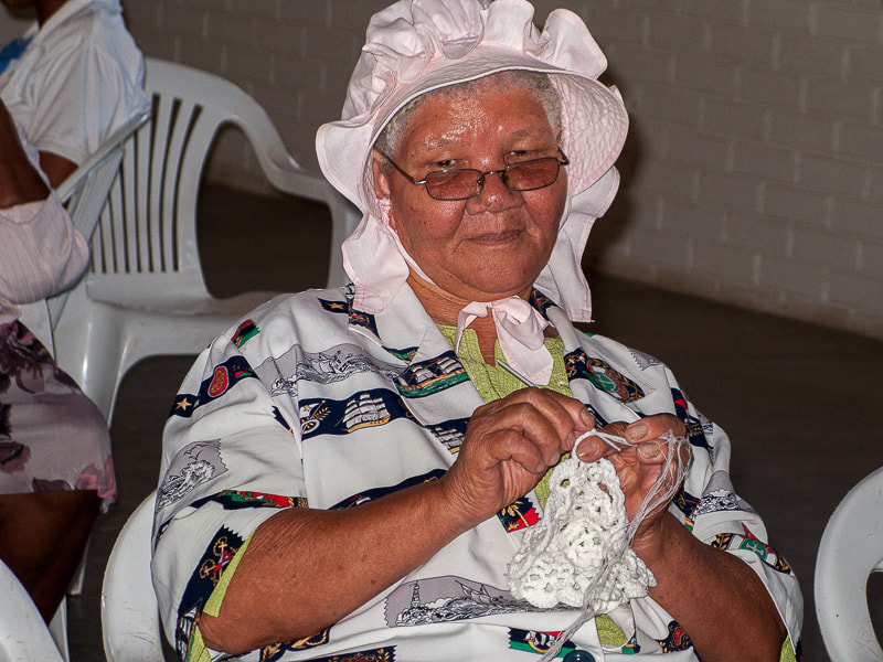 Woman with Namaqua bonnet