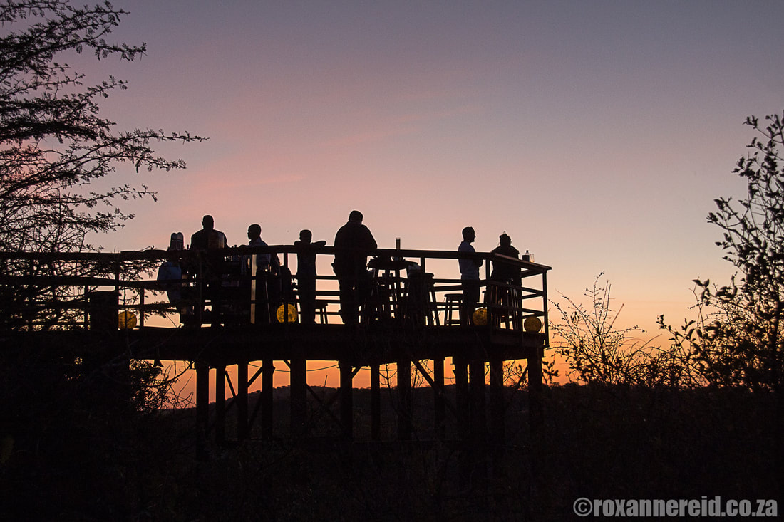 Sunset deck on stilts at Etosha Safari Lodge