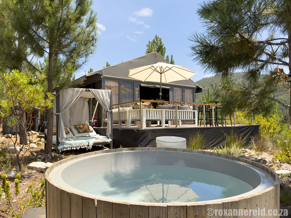 Deck and hot tub, Canvas Collective Africa in the Overberg