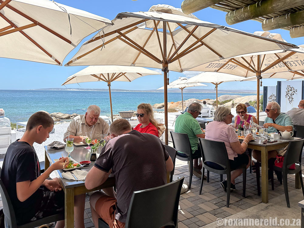 Many Paternoster restaurants are right on the beachfront