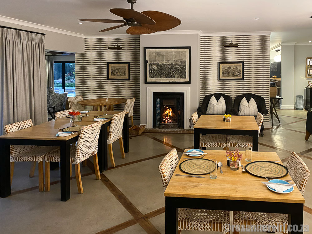 Dining room at Babanango Valley Lodge in KwaZulu-Natal